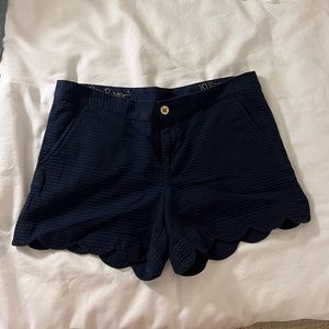 Lilly Pulitzer Scalloped Navy Shorts